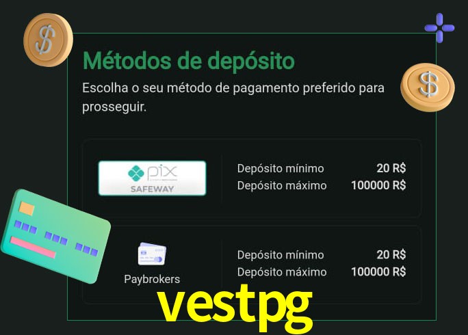 O cassino vestpg oferece uma grande variedade de métodos de pagamento